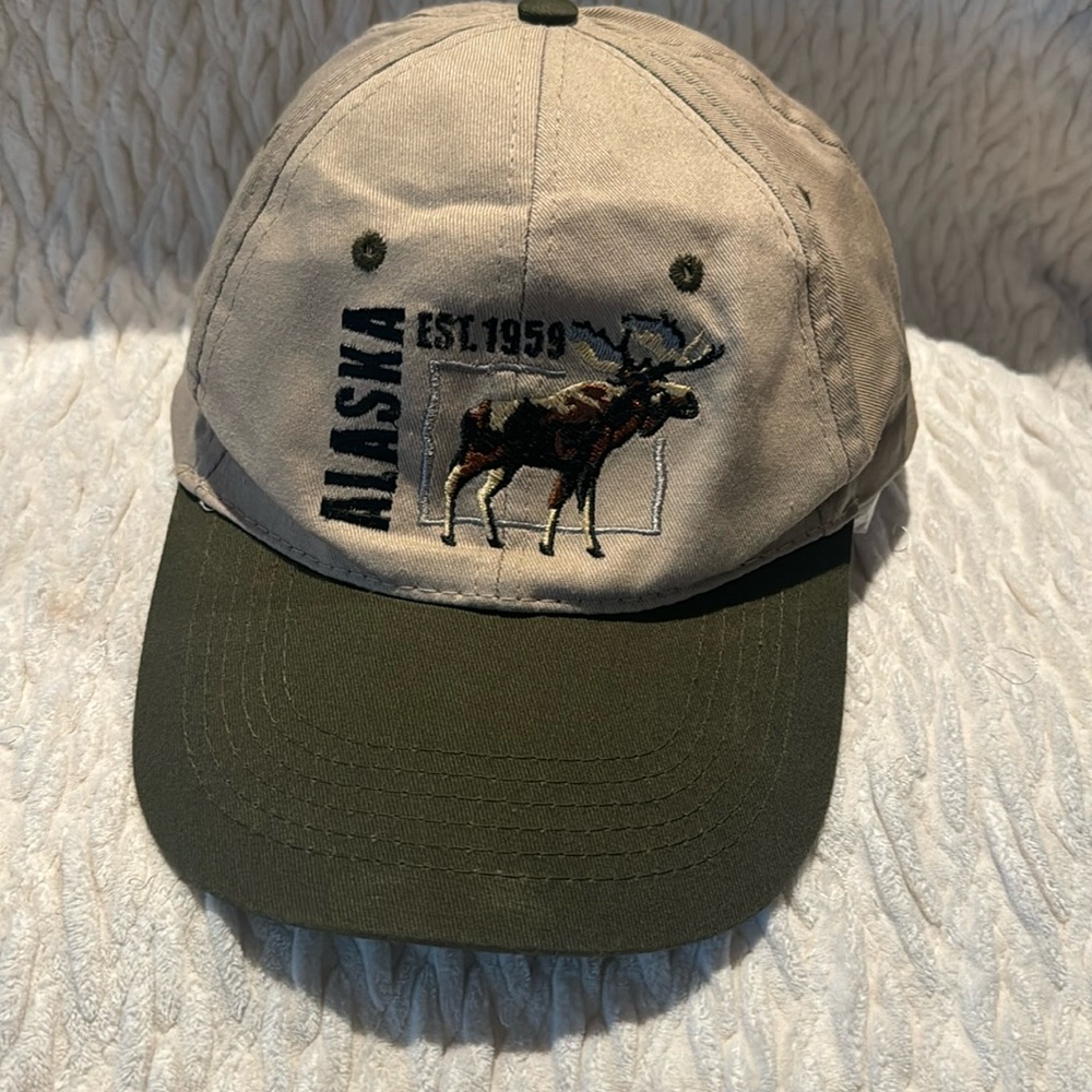 Alaska moose baseball hat cap adjustable